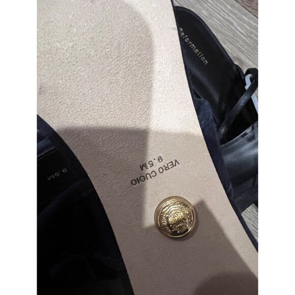 VERONICA BEARD Galea Slide eclipse navy  suede Sandal heels size 9.5 - Picture 9 of 9